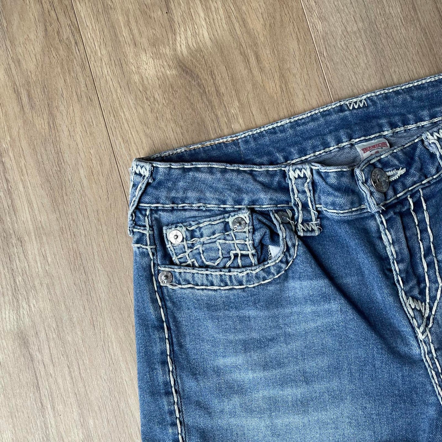 True Religion Embroidered Mini Shorts