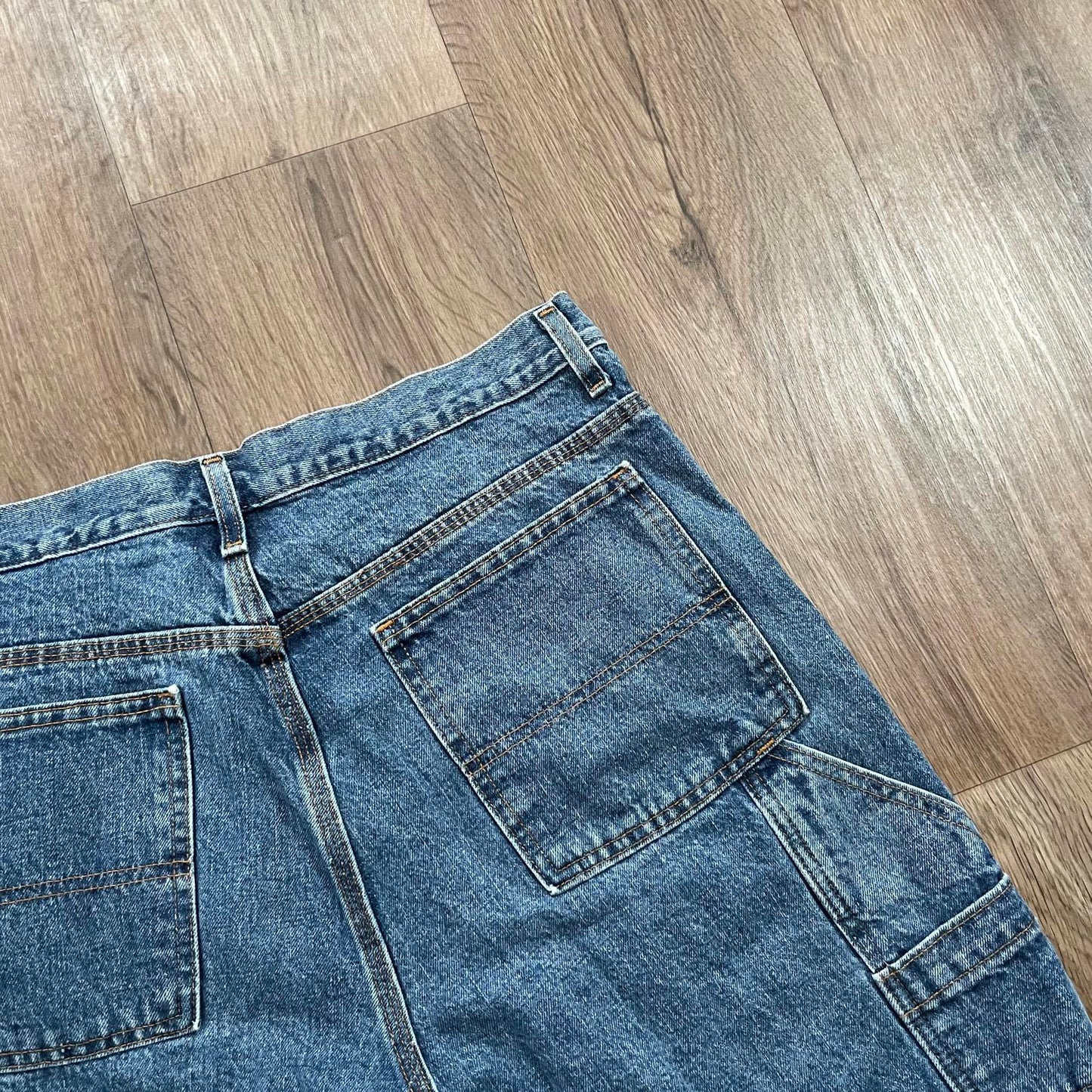 Faded Glory Dark Blue Carpenter Jorts