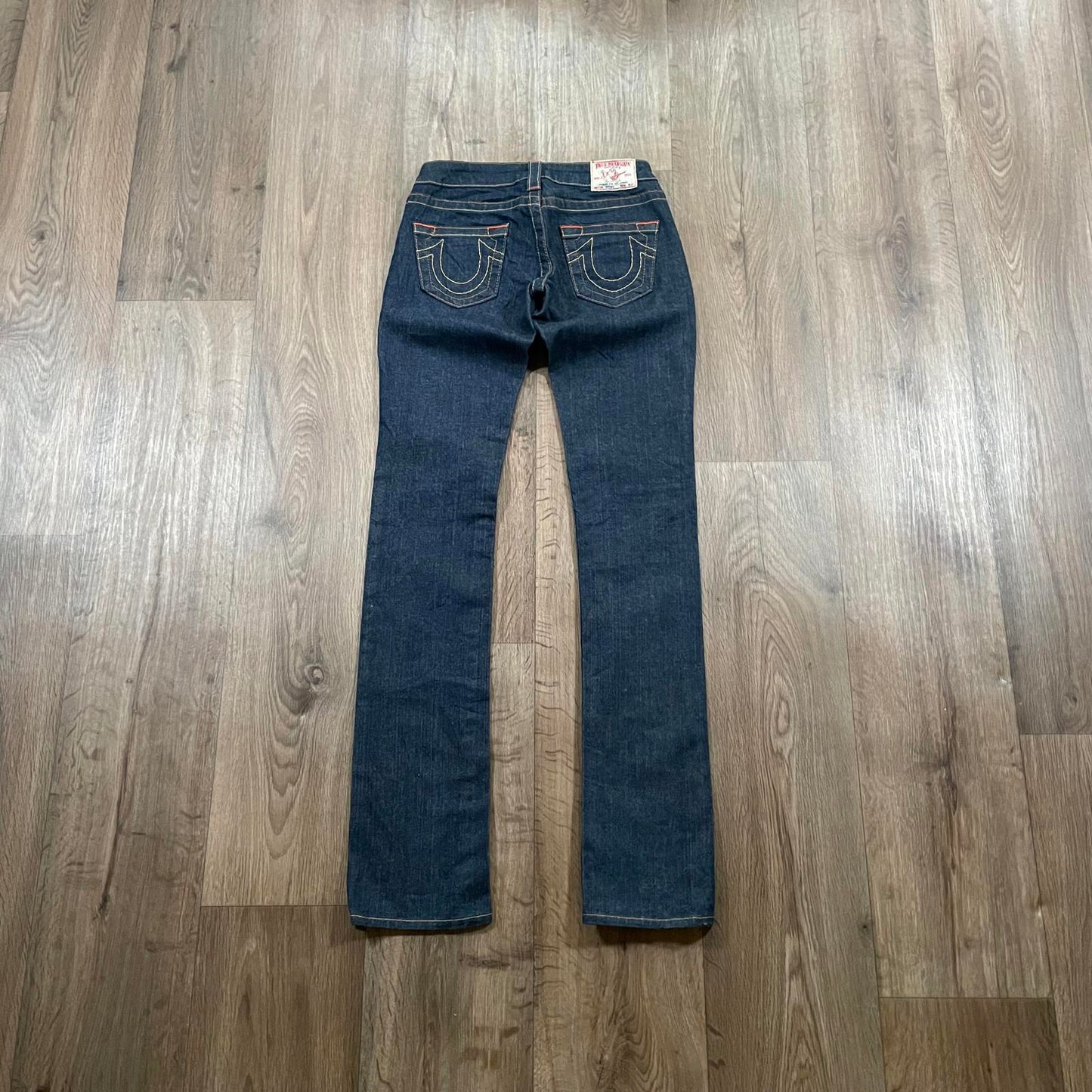 True Religion Dark Blue Straight Jeans Low Rise – W28 L35