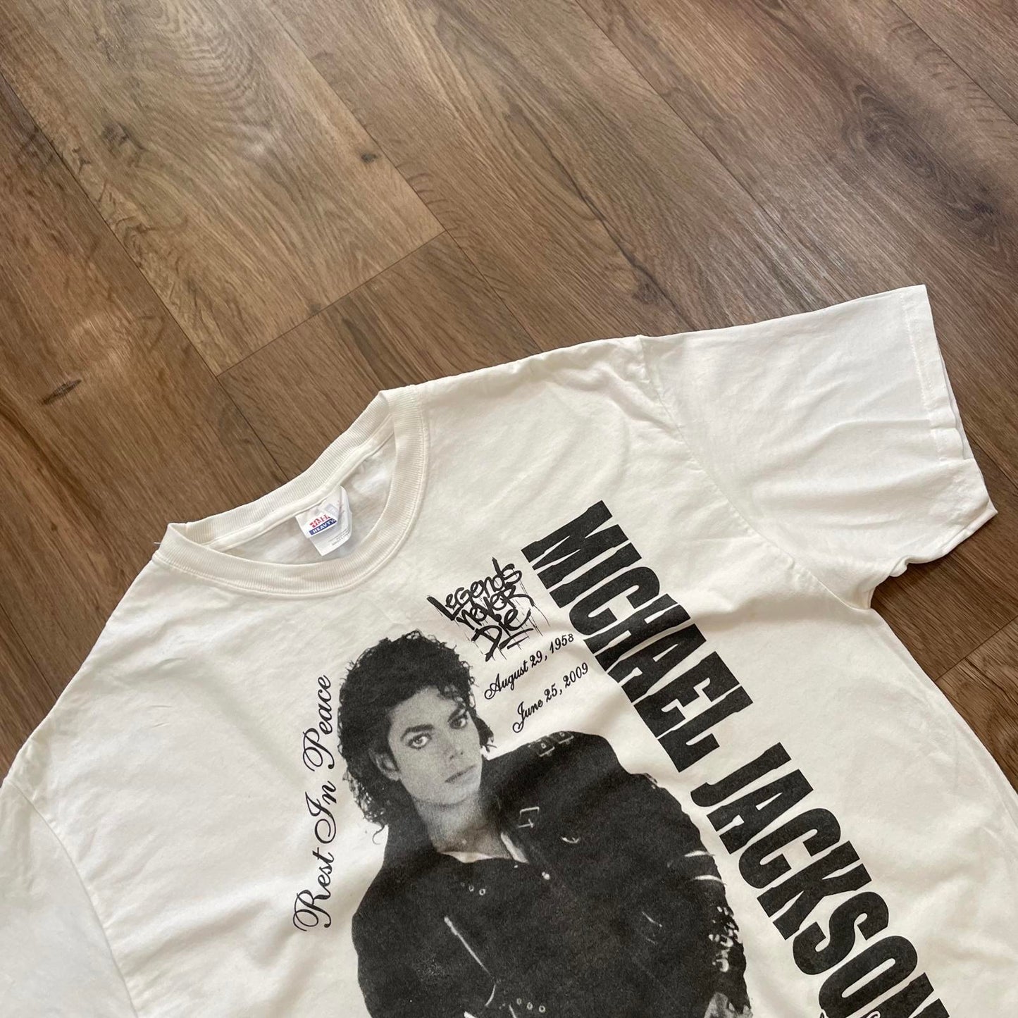 Michael Jackson White Graphic T-Shirt
