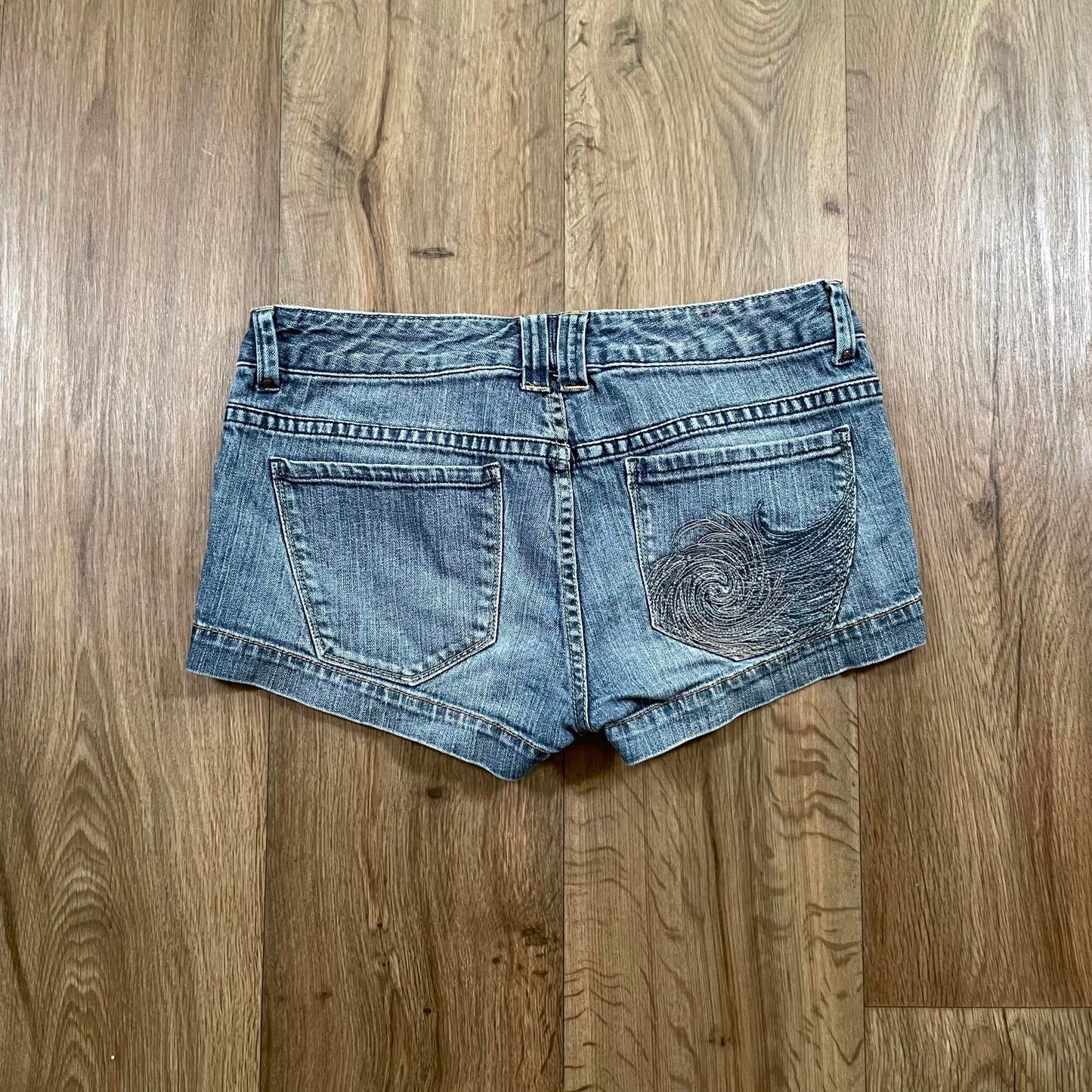X2 Y2K Embroidered Mini Shorts W30
