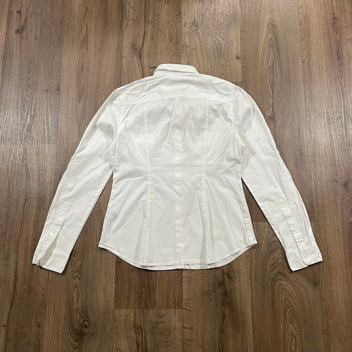 Victoria Secret White Fitted Long Sleeve Shirt