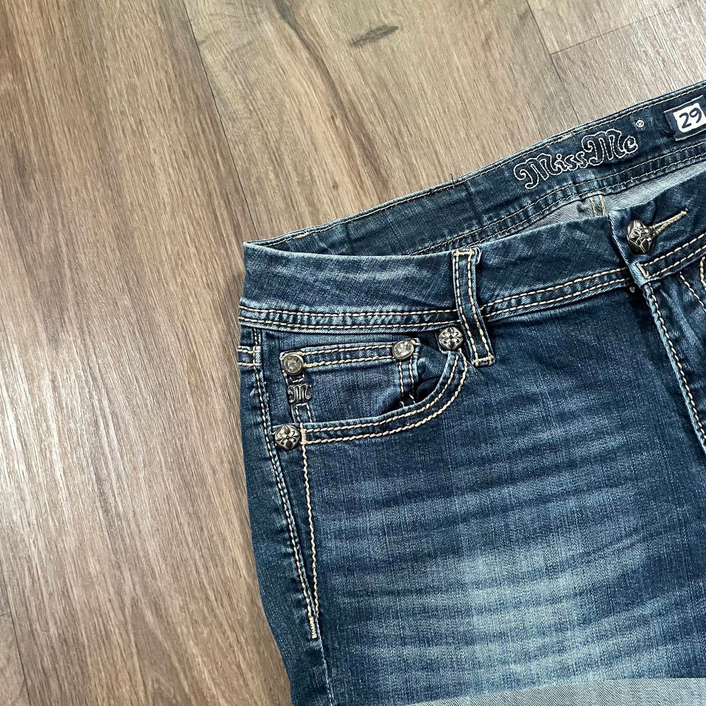 Miss Me Y2K Mini Denim Low Waisted Shorts