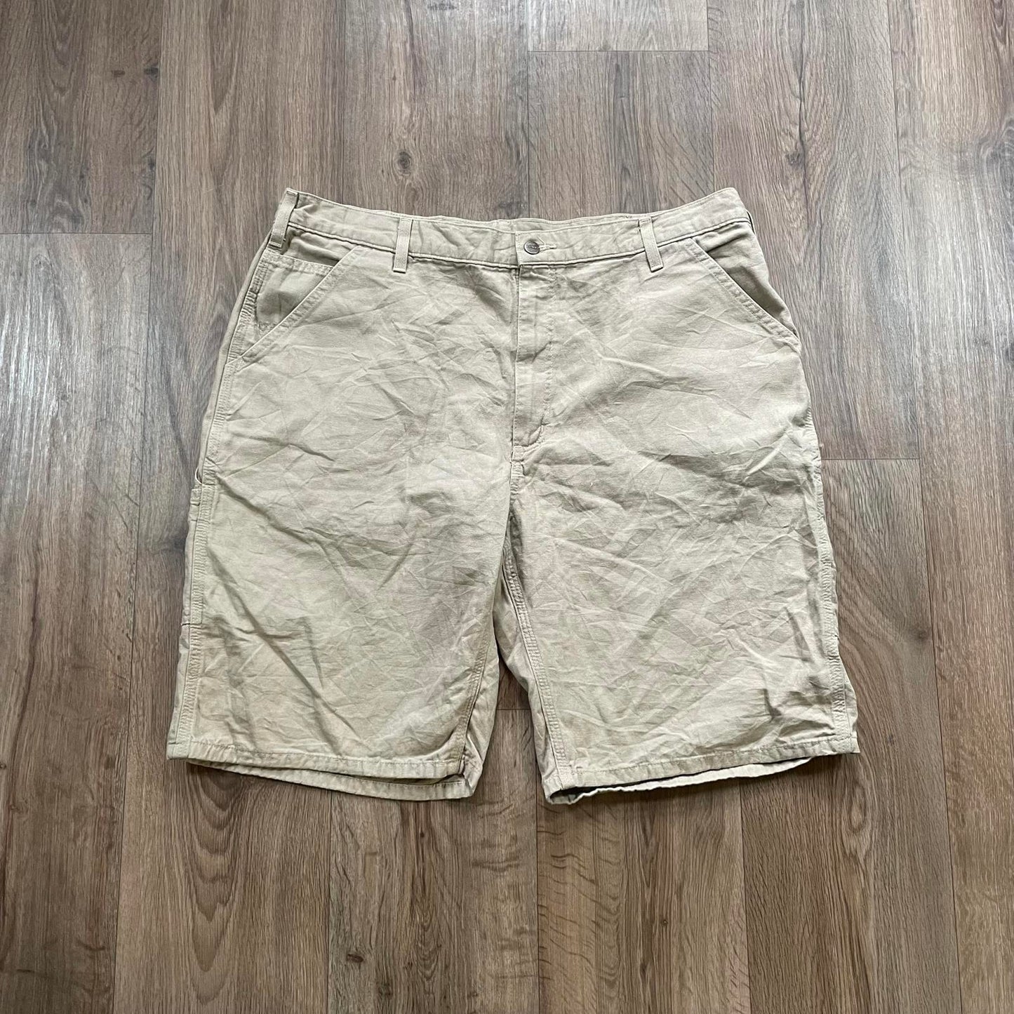 Carhartt Beige Carpenter Shorts w40