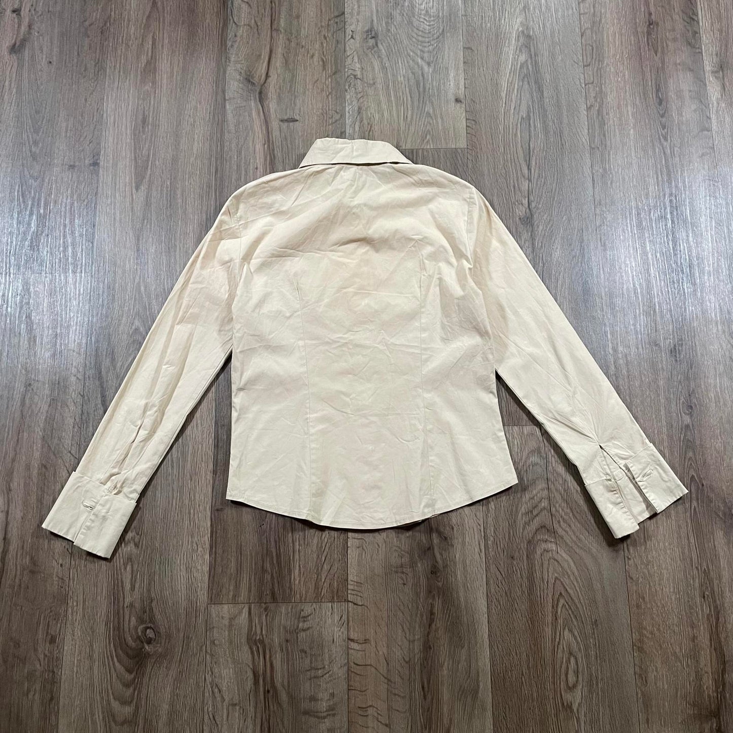 Rosso Tan Fitted Long Sleeve Collared Shirt