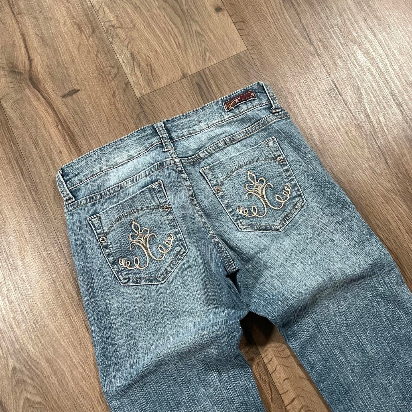 Underground Y2K Embroidered Boot Cut Jeans