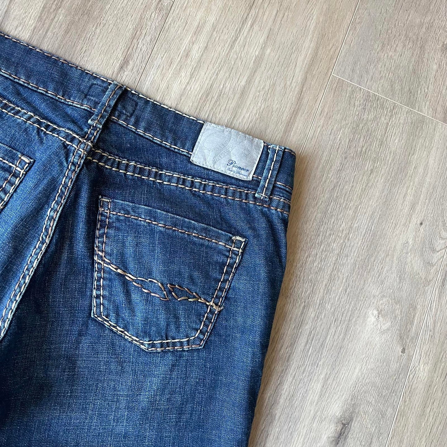 Pioneer Embroidered Straight Leg Jeans
