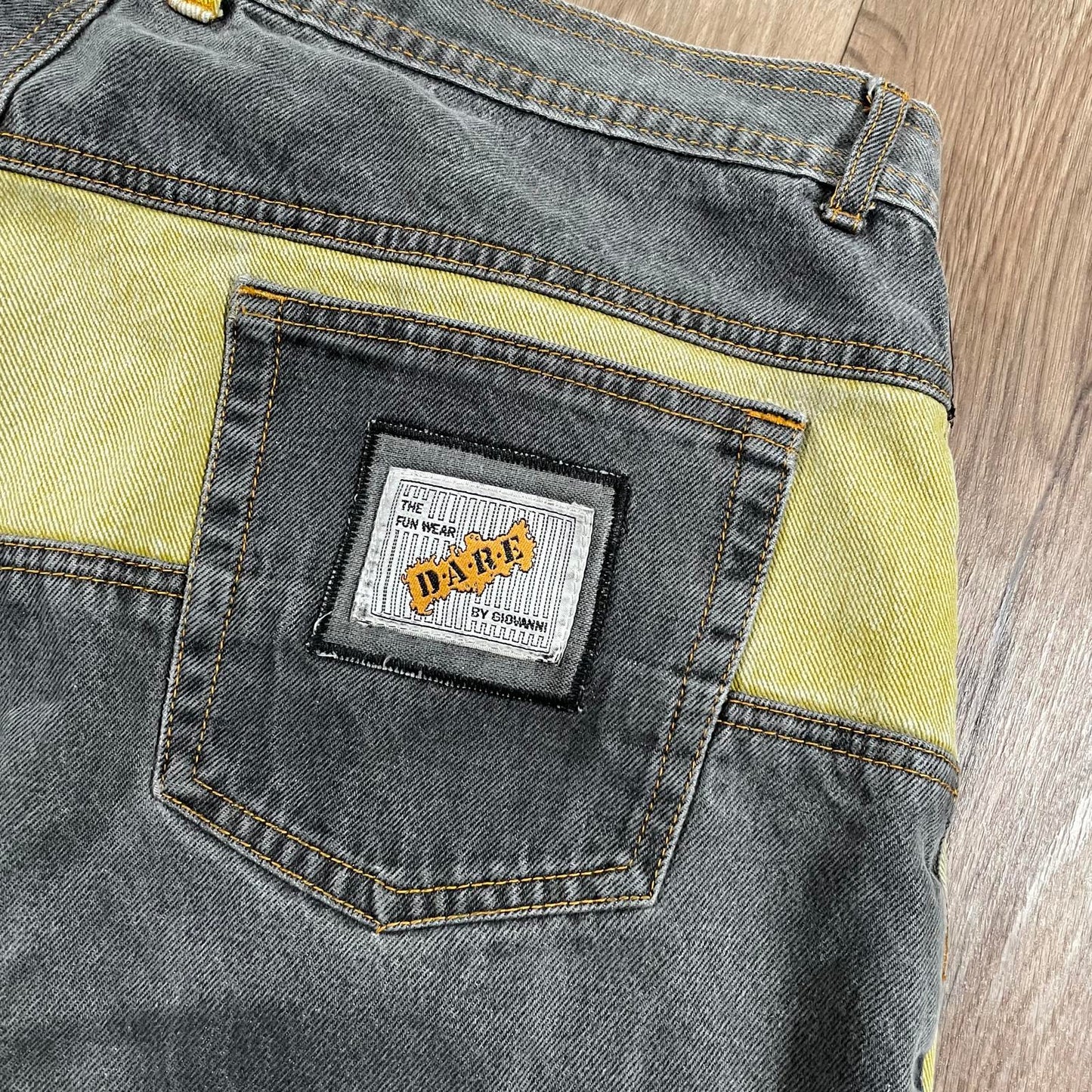 Rave Vintage Dare by Giovanni Colourblock Hip Hop Jeans