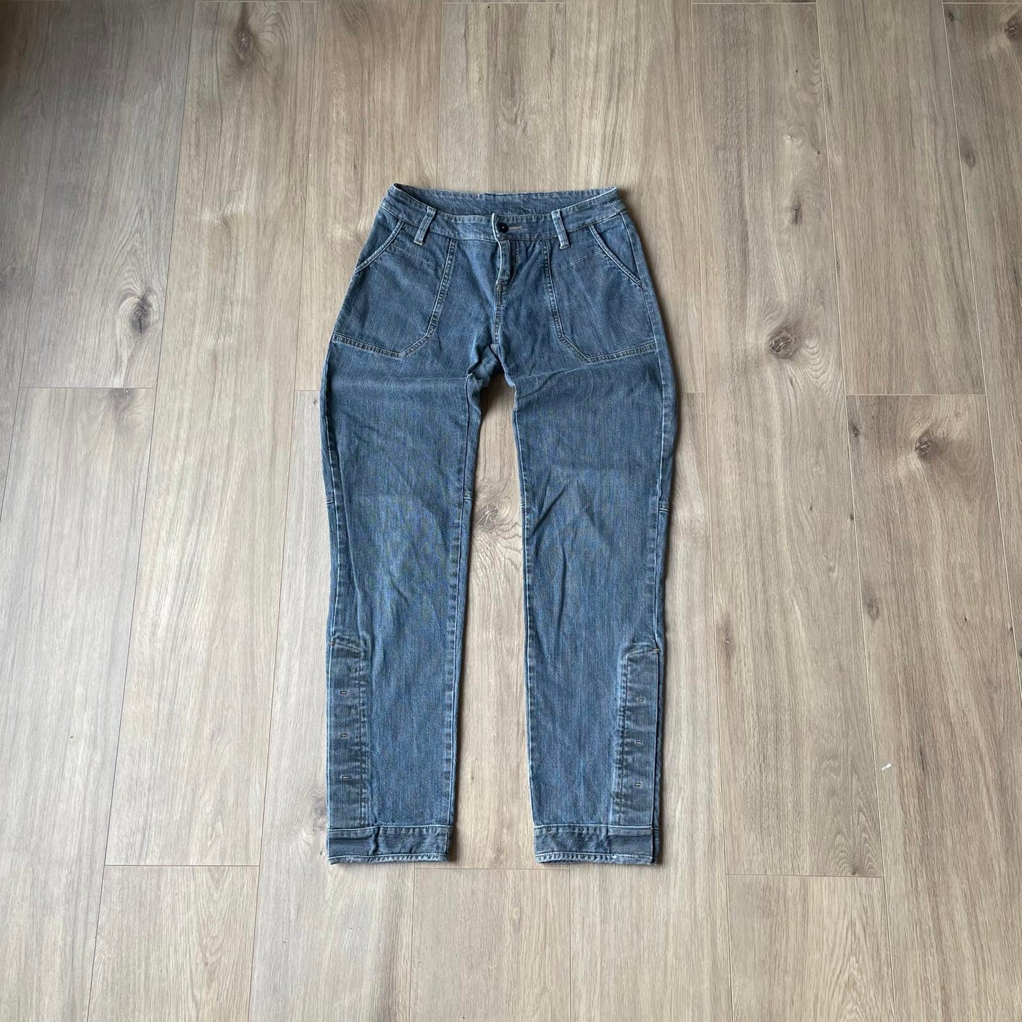 Grey Sequin Y2K Style Straight Jeans