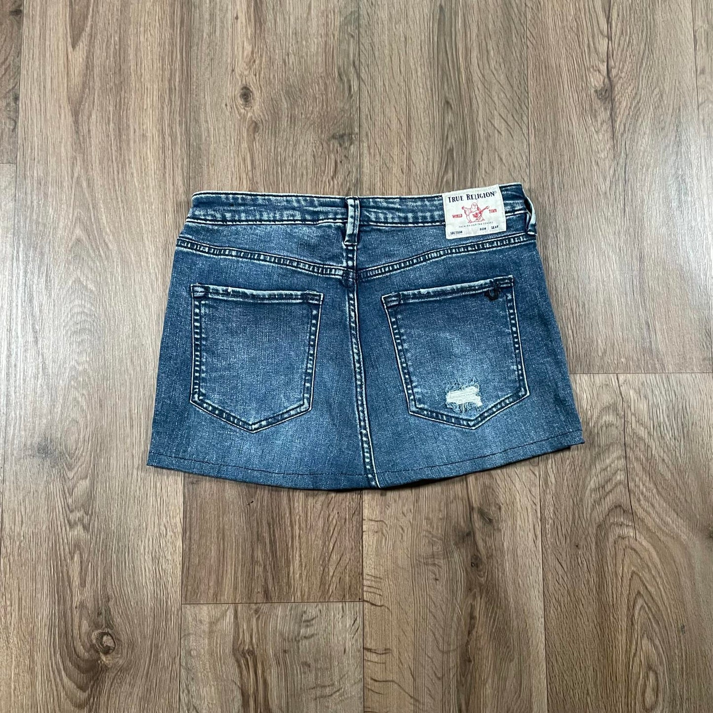 True Religion Blue Mini Skirt