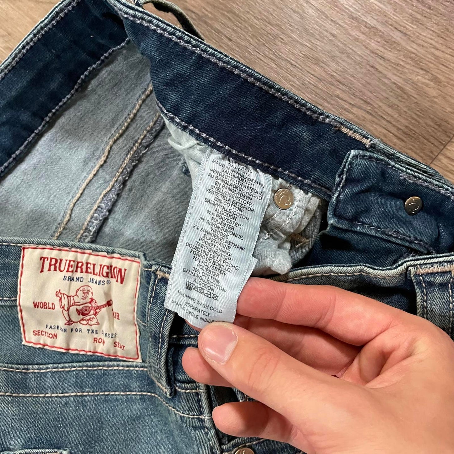 True Religion Jennie Curvy Blue Skinny Jeans W29 L28