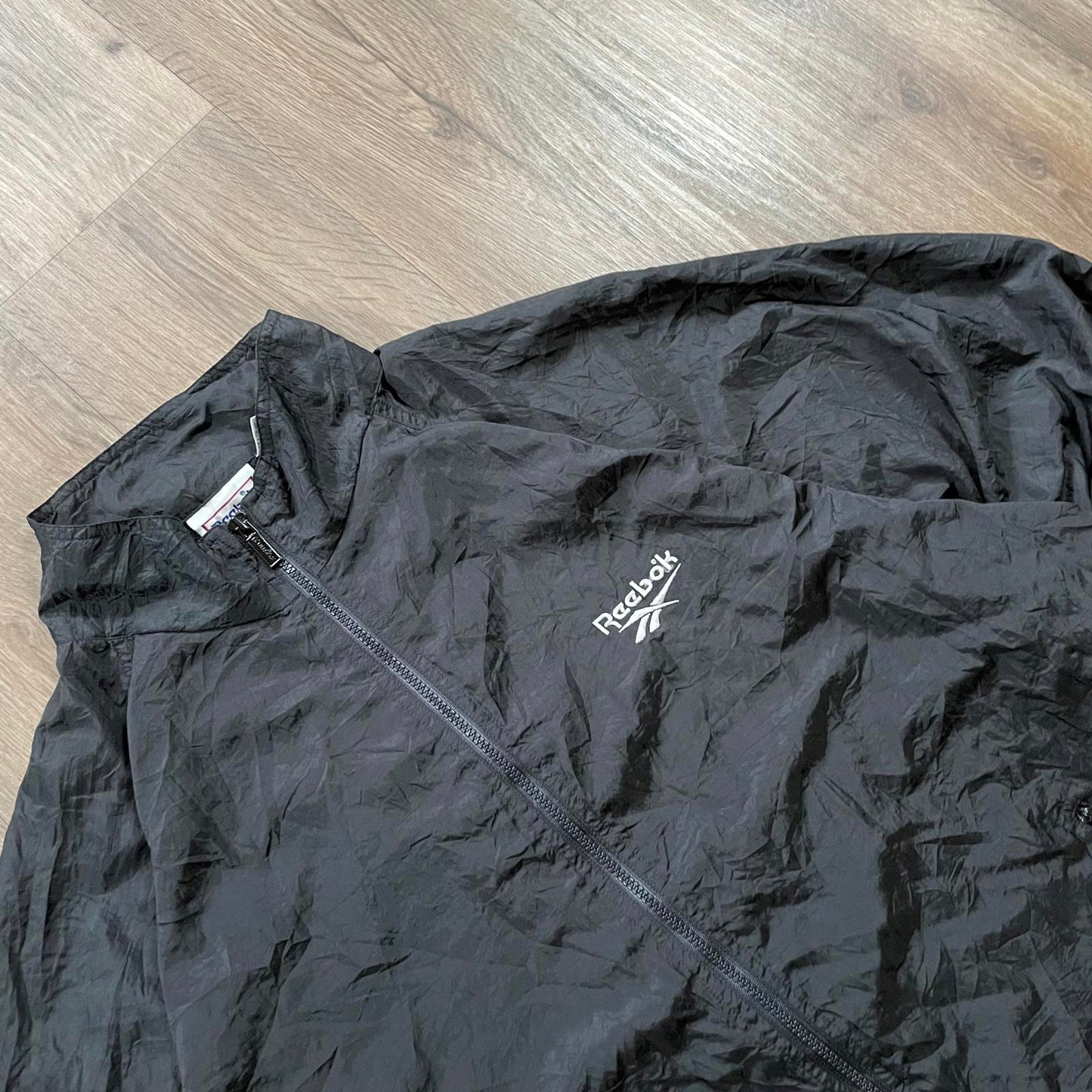 Vintage Reebok Embroidered Black Track Jacket