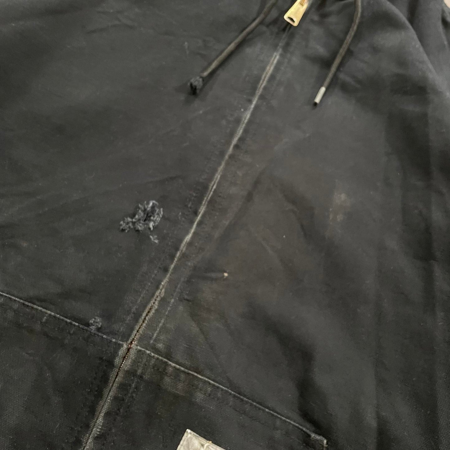 Carhartt Black Active Jacket Distressed Mesh Lined