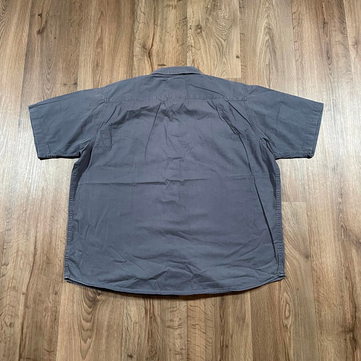 Wrangler Navy/ Grey Button-Up Short Sleeve Shirt XXL