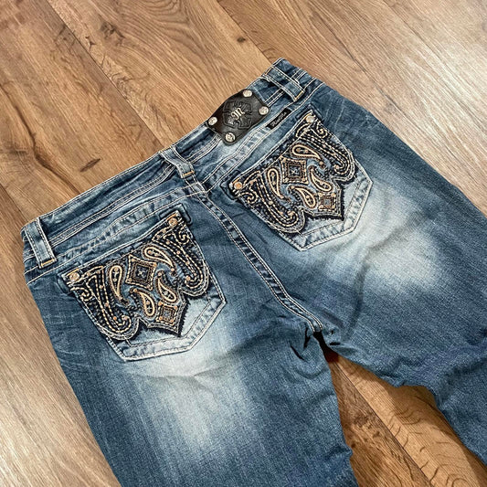 Miss Me Mid Rise Boot Cut Jeans W34 L33