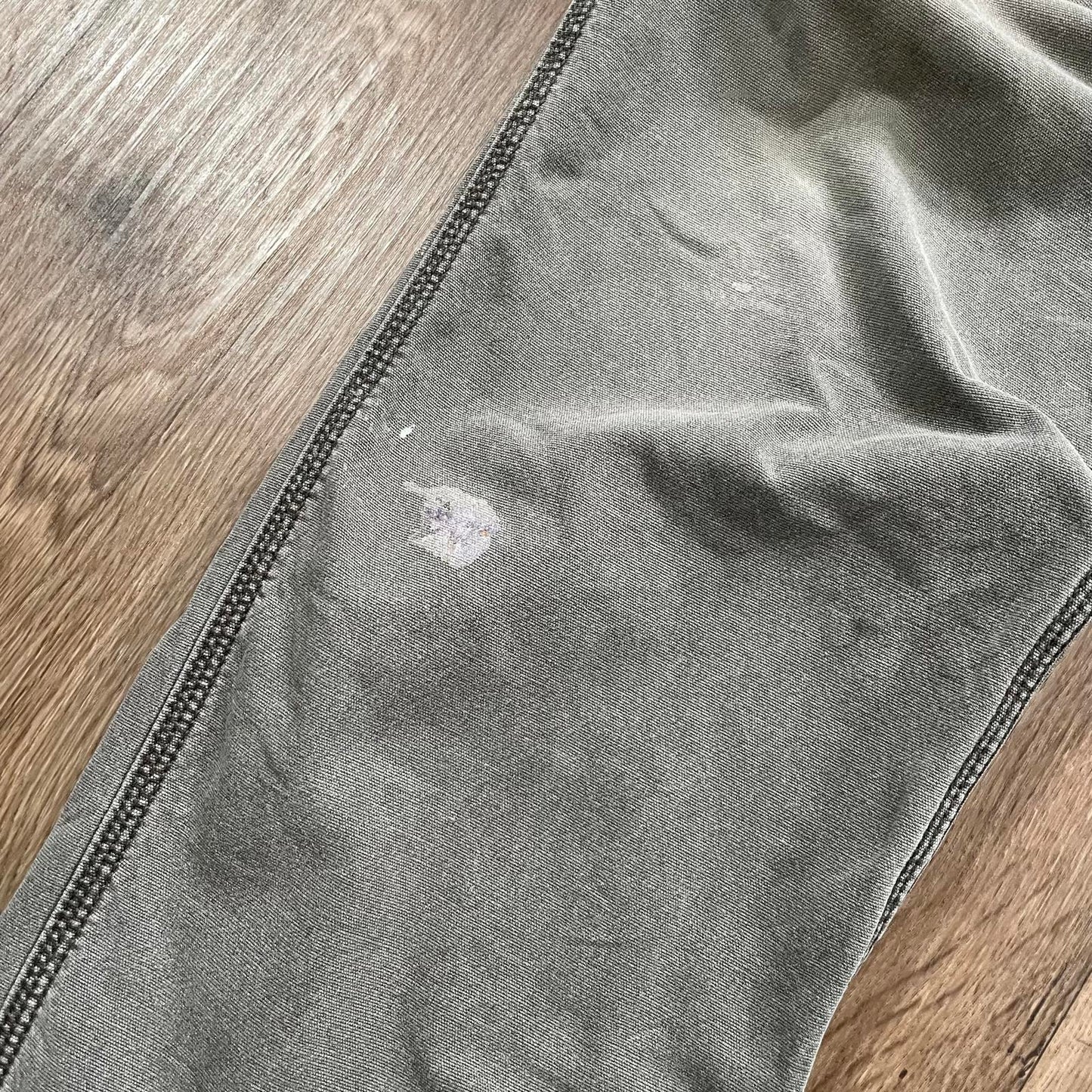 Carhartt Green/Grey Carpenter Trousers Relaxed Fit