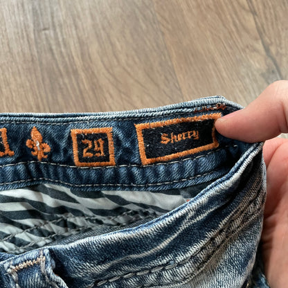 Rock Revival Embroidered Pocket Capri
