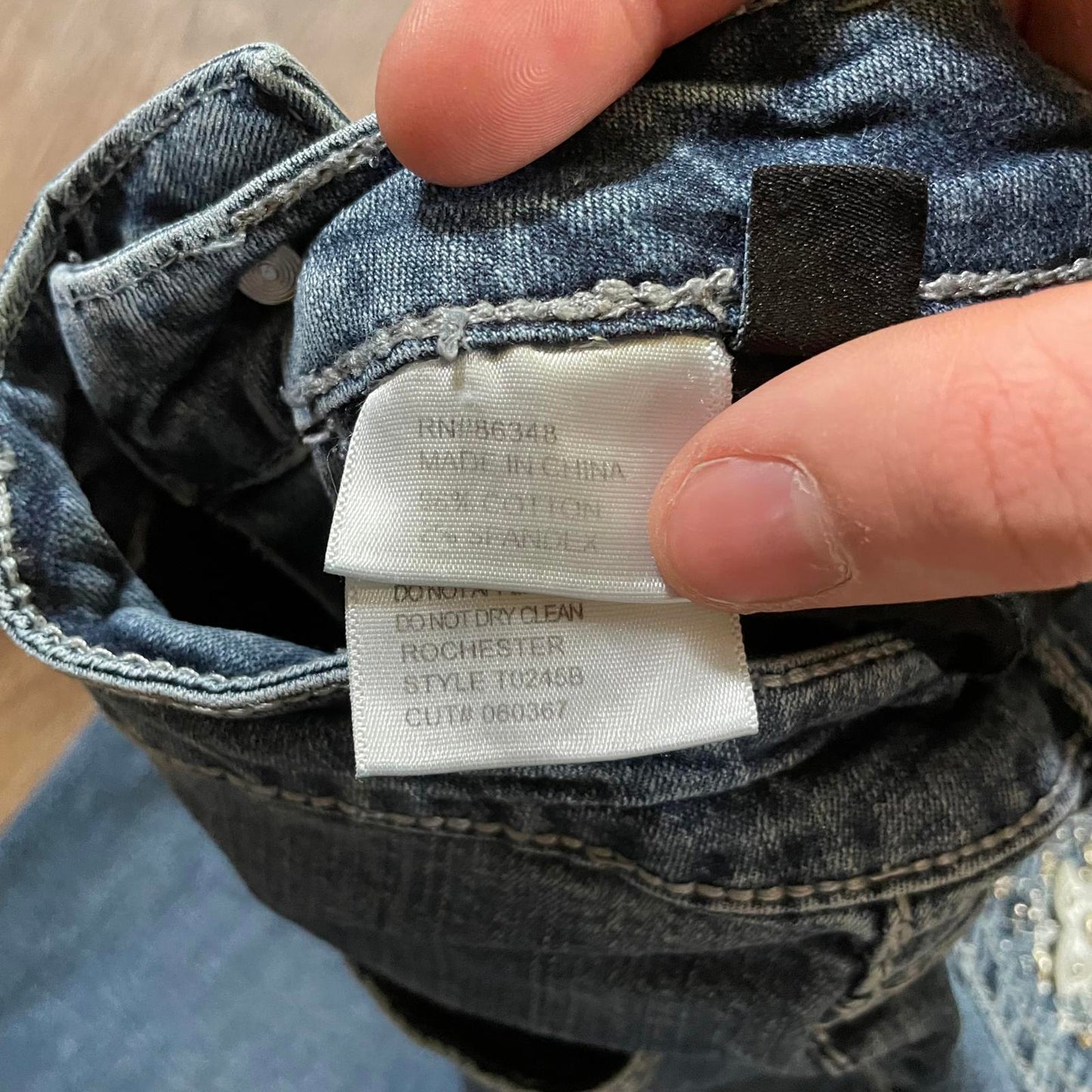 True Lux Flared Jeans Cross Detail