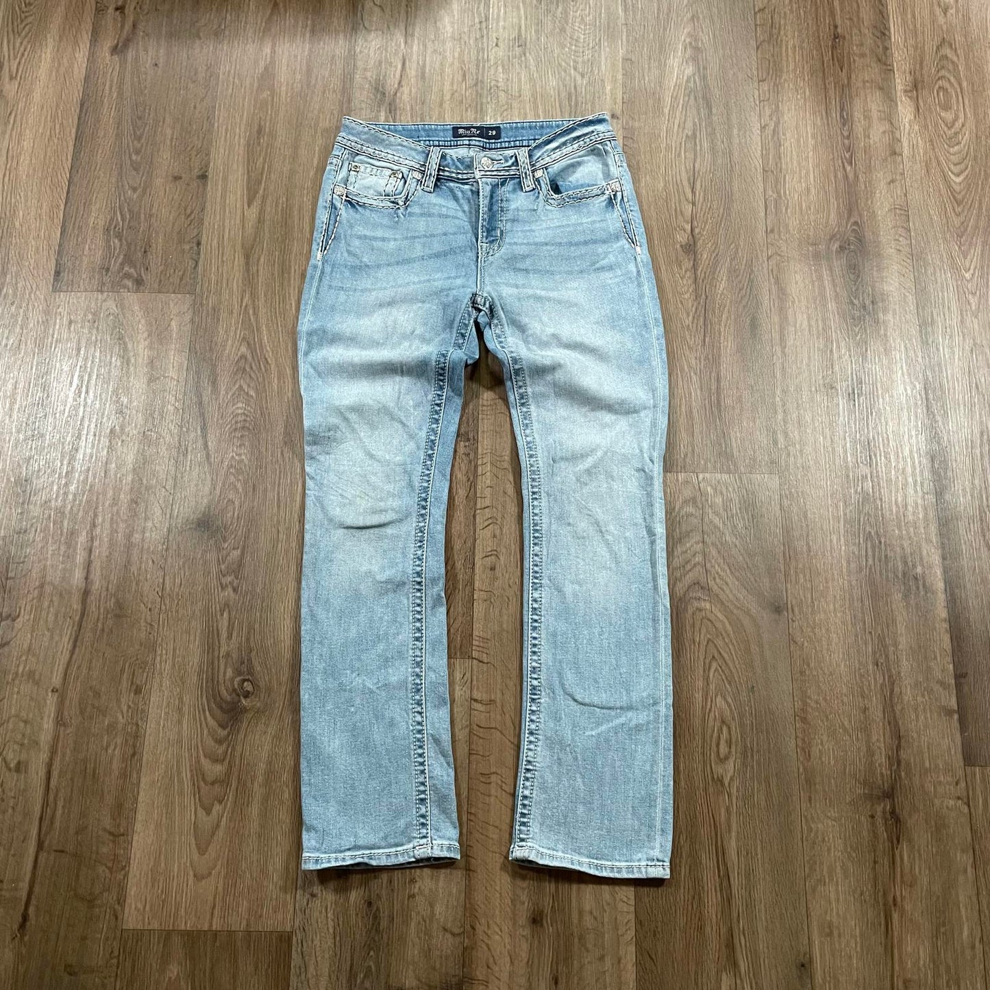 Miss Me LA Mid Rise Straight Leg Jeans