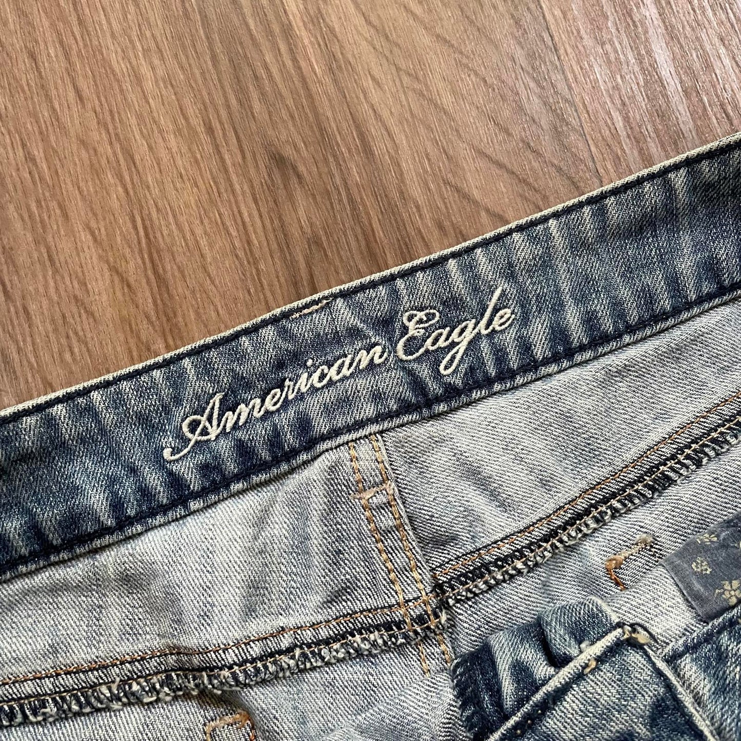 American Eagle Distressed Micro Denim Shorts