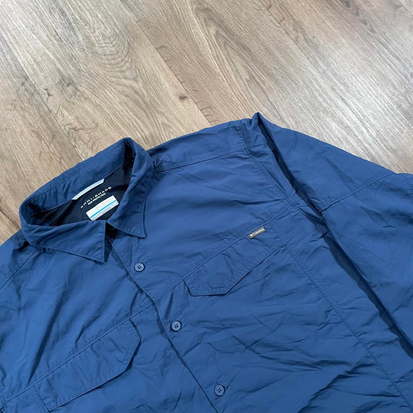 Vintage Columbia Navy Omni-Shade Long Sleeve Shirt