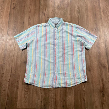 Lands’ End Multi-Colour Striped Button-Up Shirt