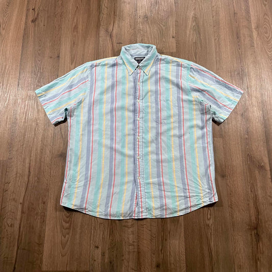 Lands’ End Multi-Colour Striped Button-Up Shirt