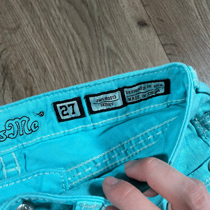 Miss Me Turquoise Skinny Jeans W27 L32