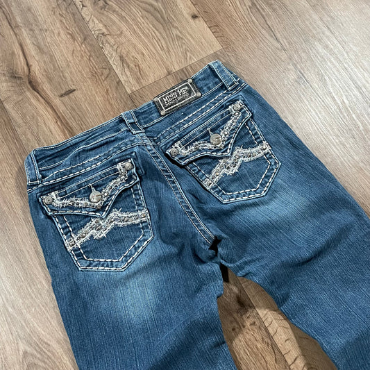 Miss Me Gemstone Embroidered "M" Skinny Jean