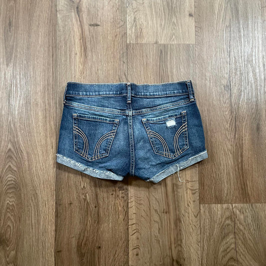 Hollister Micro Dark Wash Mini Shorts