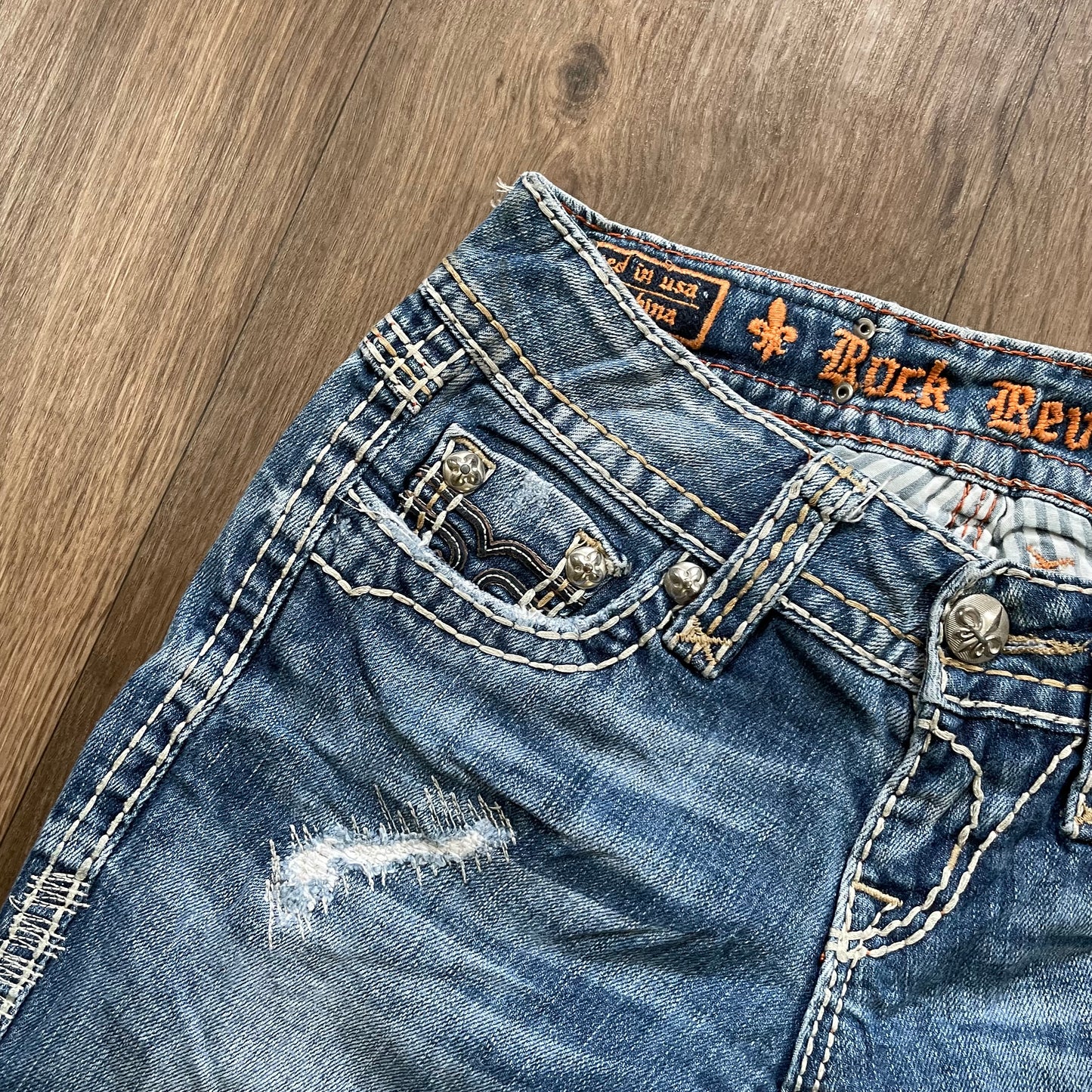 Rock Revival Cut Off Skinny Jeans