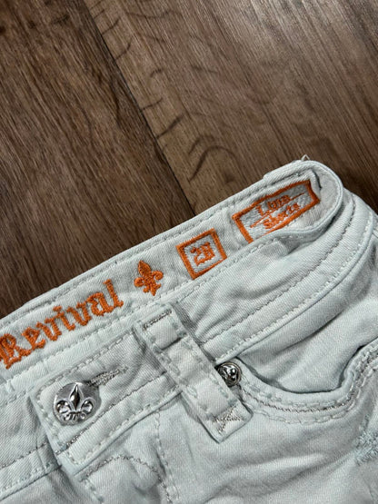 Rock Revival Lins White Sequin Shorts W28