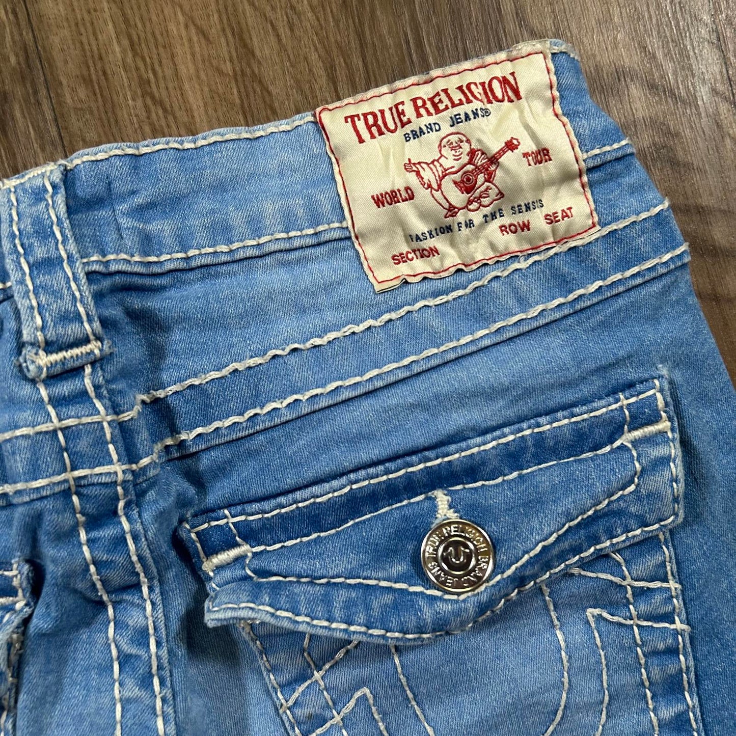 True Religion Light Blue Shorts