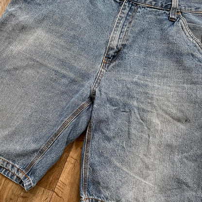 Vintage Light Blue Carpenter Denim Shorts