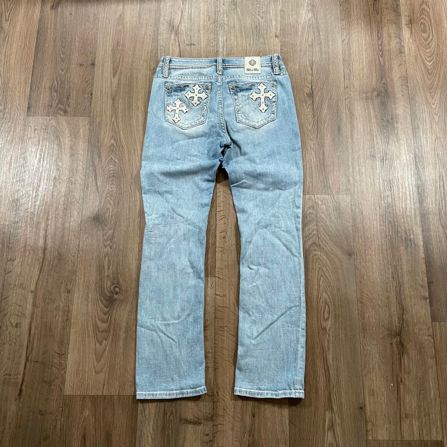 Miss Me LA Mid Rise Straight Leg Jeans