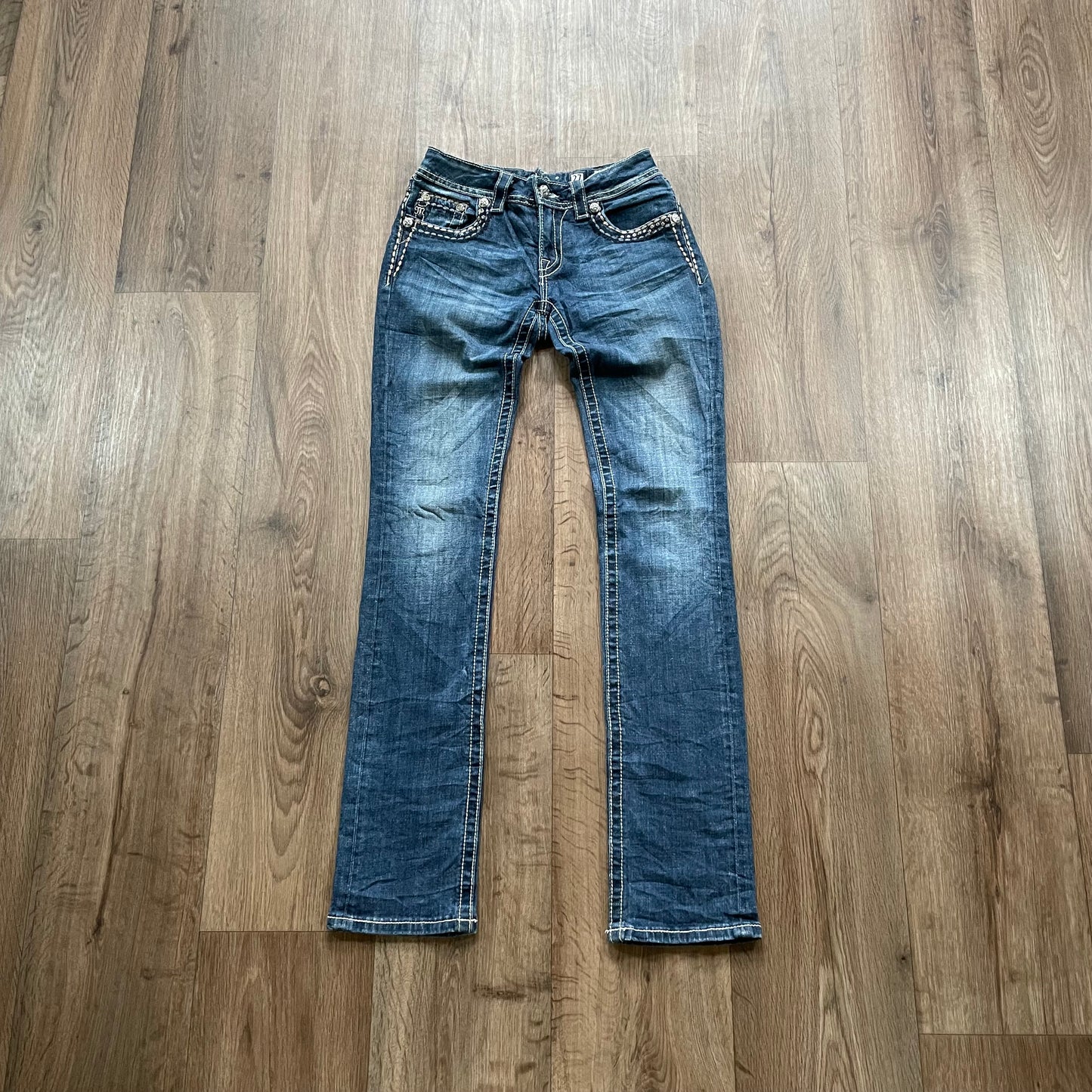 Miss Me Blue Straight Jean