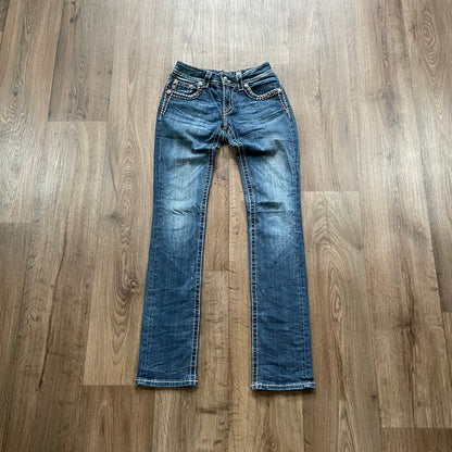 Miss Me Blue Straight Jean
