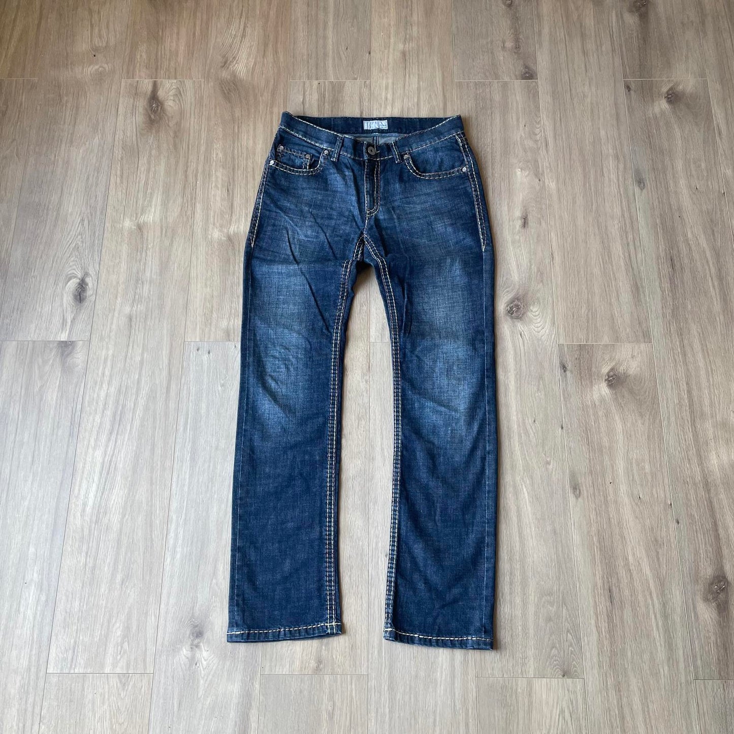 Pioneer Embroidered Straight Leg Jeans