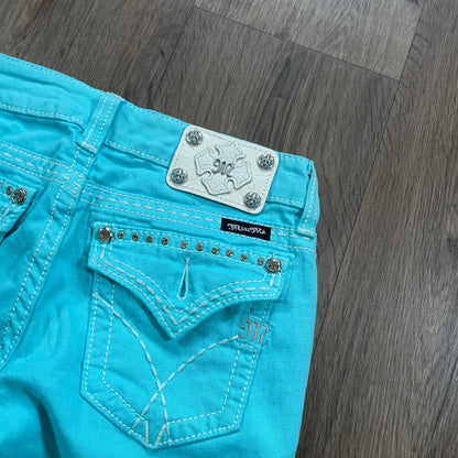 Miss Me Turquoise Skinny Jeans W27 L32