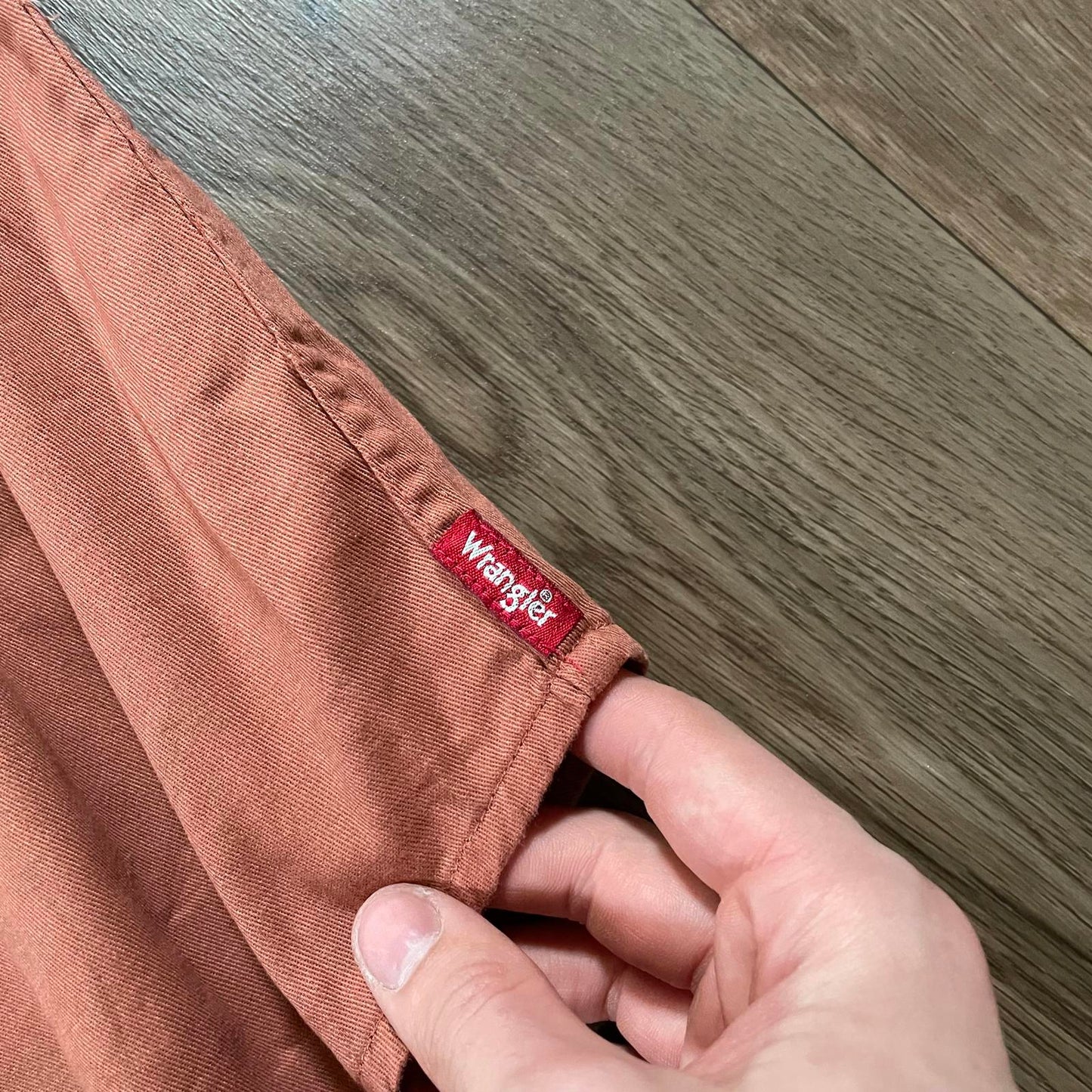Wrangler Burned Orange Button-Up Short Sleeve Shirt