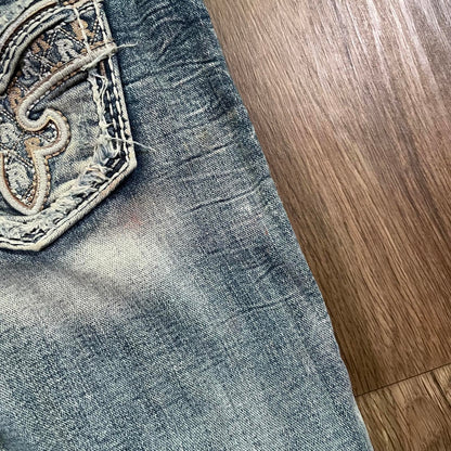 Rock Revival Mid Rise Ankle Skinny R Detail Jeans