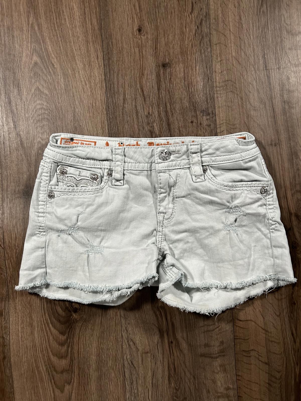 Rock Revival Lins White Sequin Shorts W28