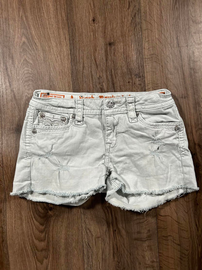 Rock Revival Lins White Sequin Shorts W28