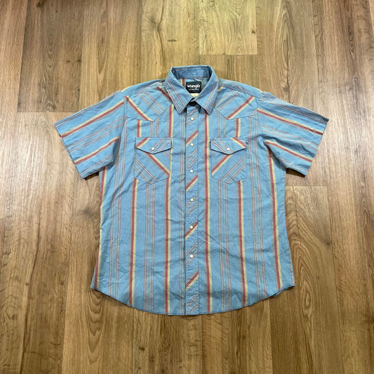 Wrangler Blue & Red Striped Shirt