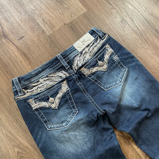 Miss Me Angel Wing Miss Rise Skinny Jeans
