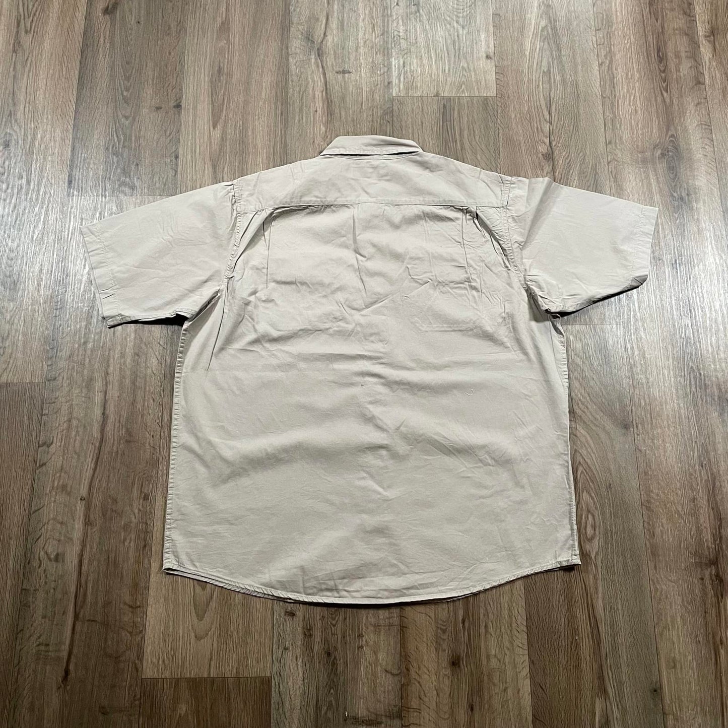 Wrangler Cream Button Up Short Sleeve Shirt