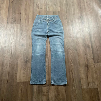 Diamante Straight Leg Gem Embroidered Y2K Jeans