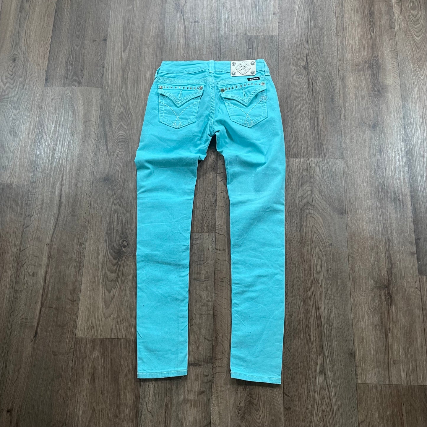 Miss Me Turquoise Skinny Jeans W27 L32
