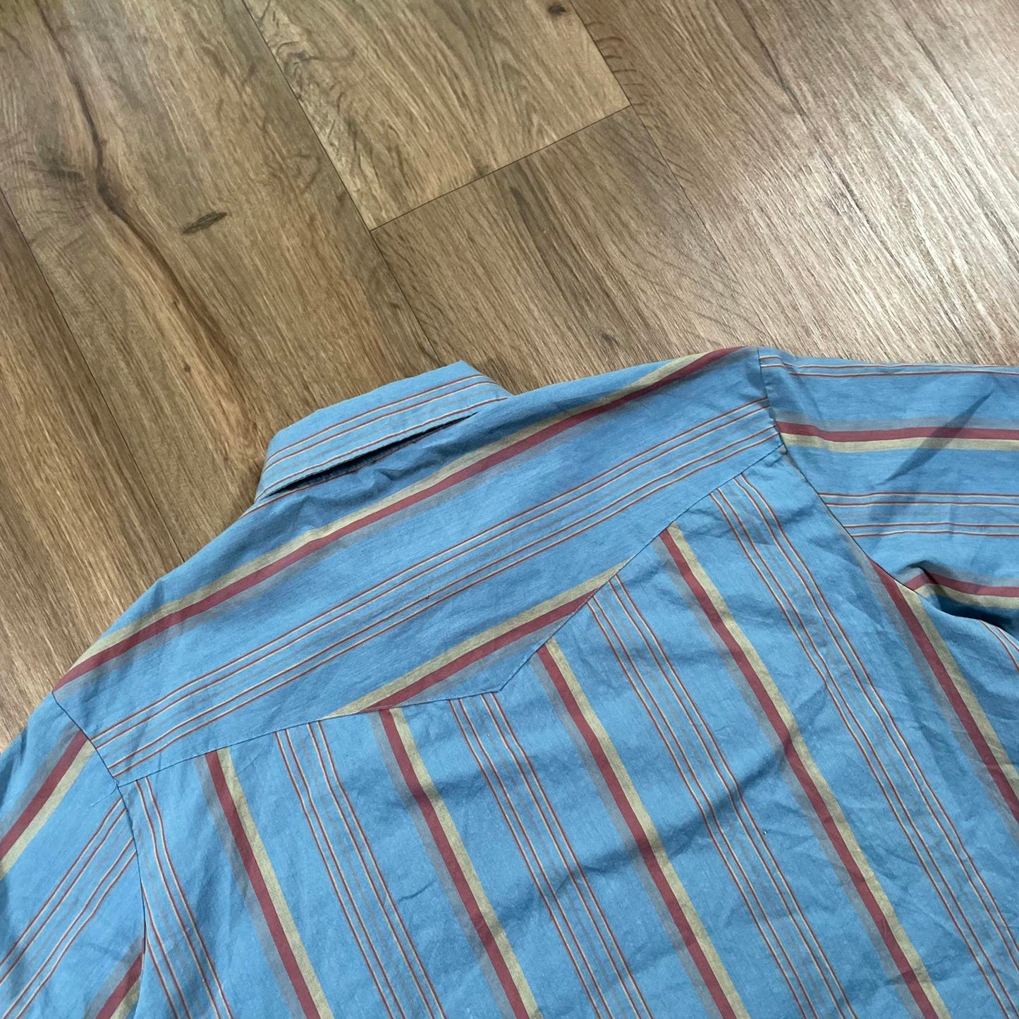 Wrangler Blue & Red Striped Shirt