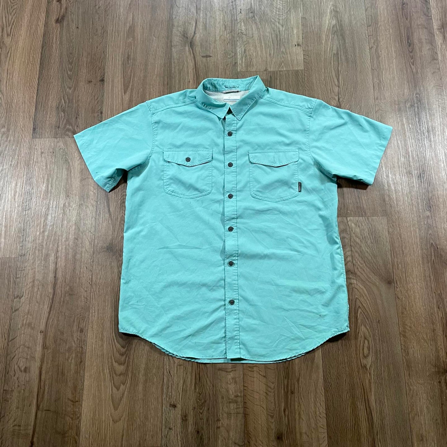 Vintage Columbia PFG Lightweight Turquoise Shirt